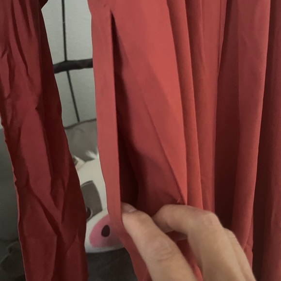 CUPSHE X Madison Honeymoon Wrap Bow Tie Jumpsuit Burnt Orange EUC - Picture 6 of 13